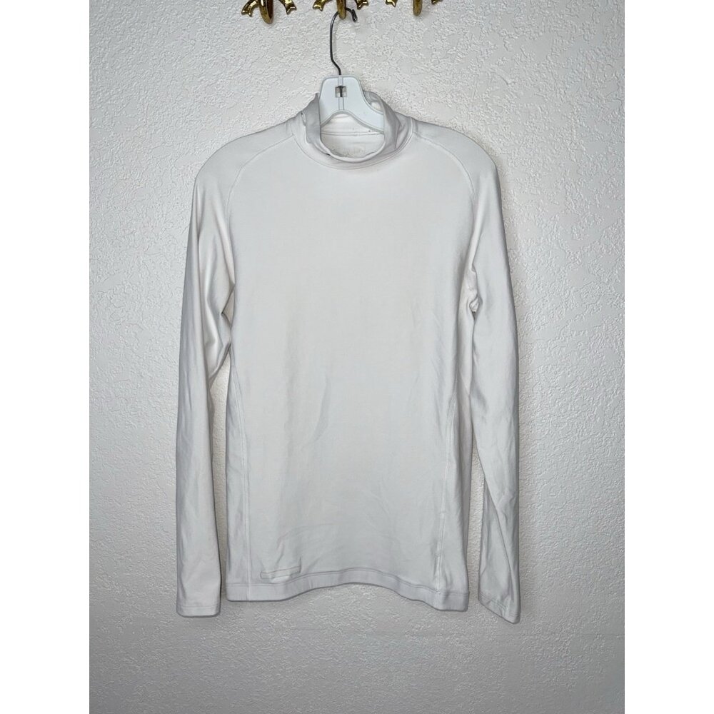 Under Armour ColdGear Medium White Mock Neck Long Sleeve Base Layer Active Top V